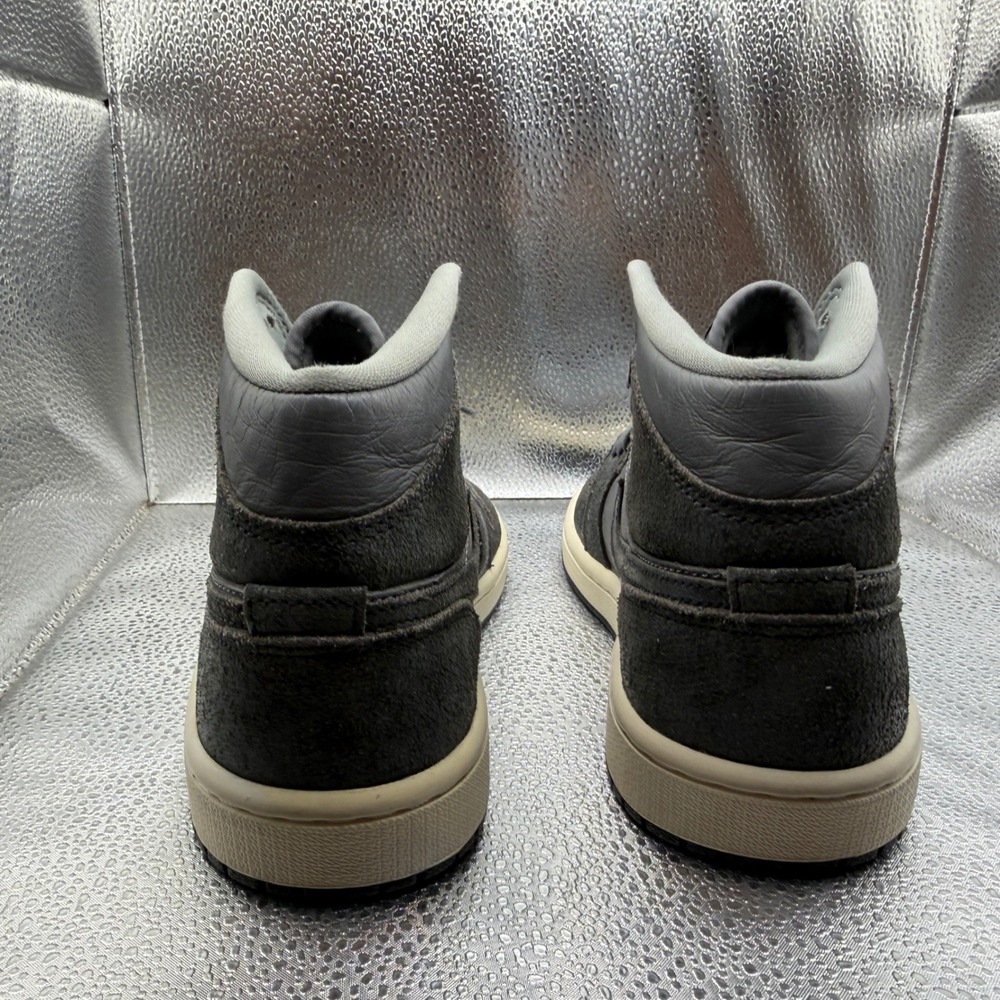 Size 7.5 Air Jordan 1 Mid SE Craft Women Anthracite Grey Excellent FJ3448-001 - Picture 10 of 12
